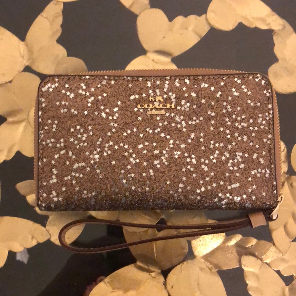 Coach Star Glitter Wristlet